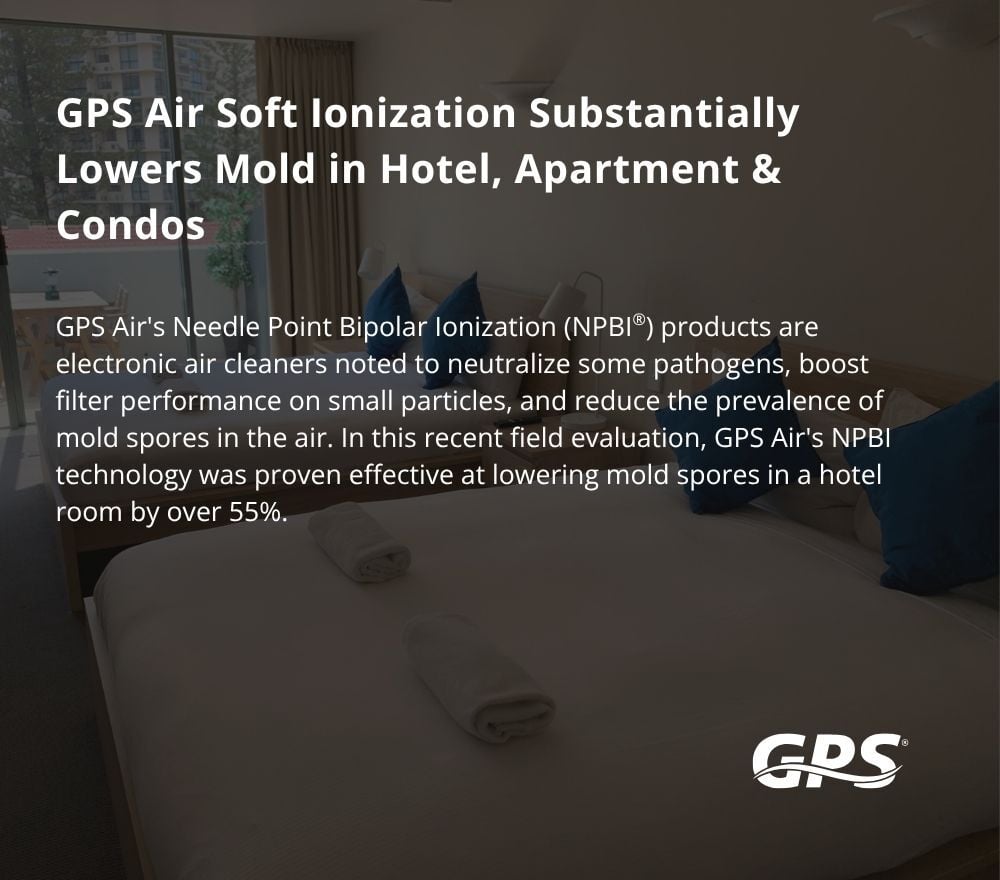 Thumbnail of case study showing substantial reduction of mold in a hotel with NPBI