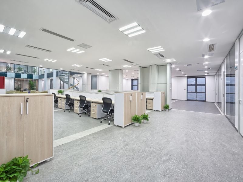 Office space where smartIAQ provides better indoor air quality.