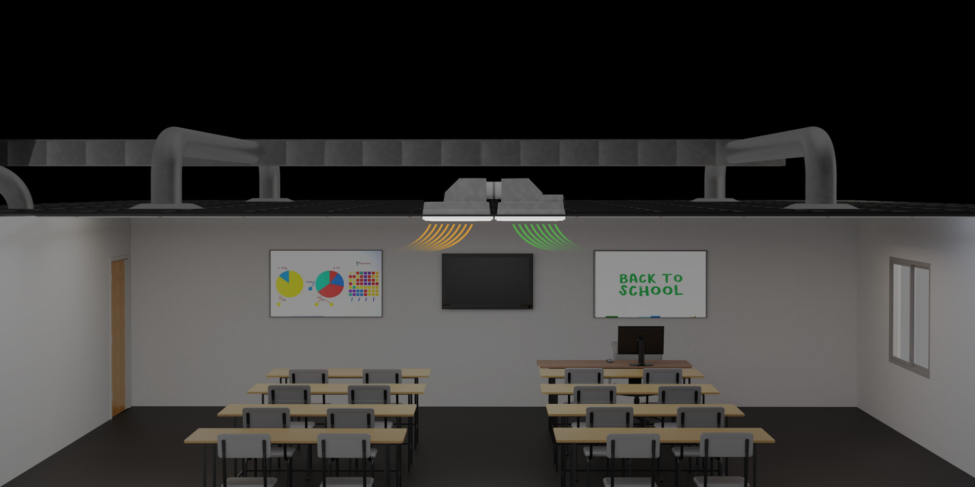 smartIAQ GridSet provides closed-loop control air cleaning with no ductwork. 