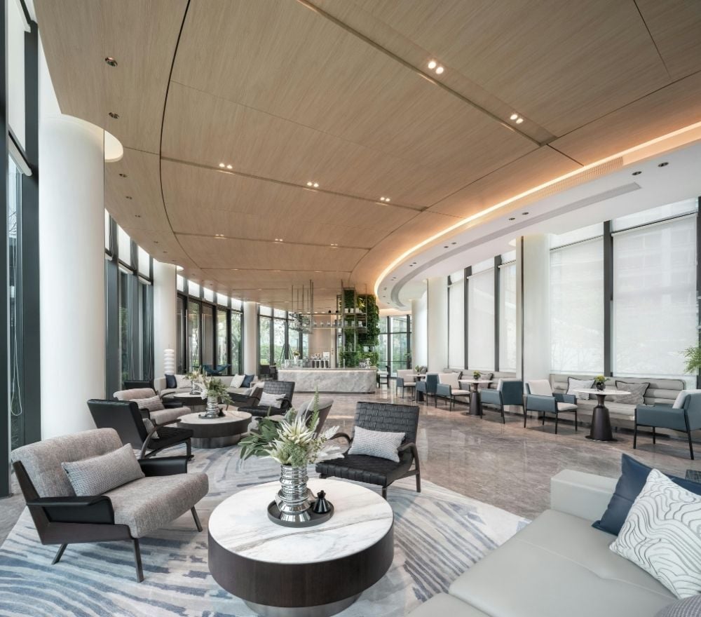 Hotel conference center hallway showing a great place for IAQP savings.