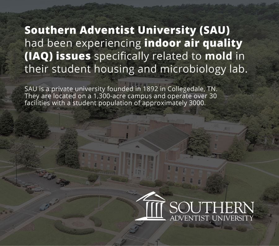 Southern Adventist University improves IAQ mold issues with GPS Air NPBI