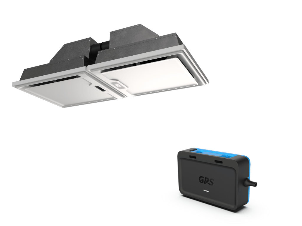 smartIAQ GridSet Closed-Loop Intelligent Air Cleaner with GPS CI-2 cassette needlepoint bipolar ionizer.